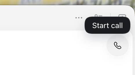 Web版ChatGPTに表示されていた通話ボタン