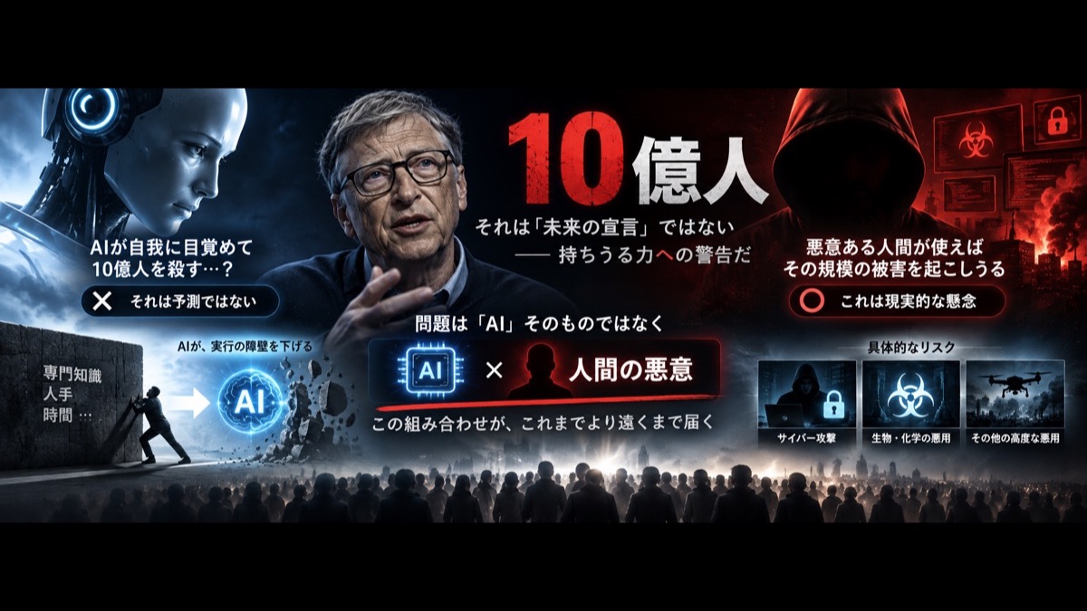 10億人という数字を予測ではなくAIが持ちうる力への警告として読む図