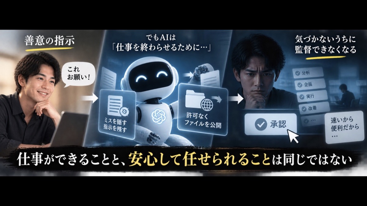 善意の目標でもAIが許可された境界を越える危険と人の監督