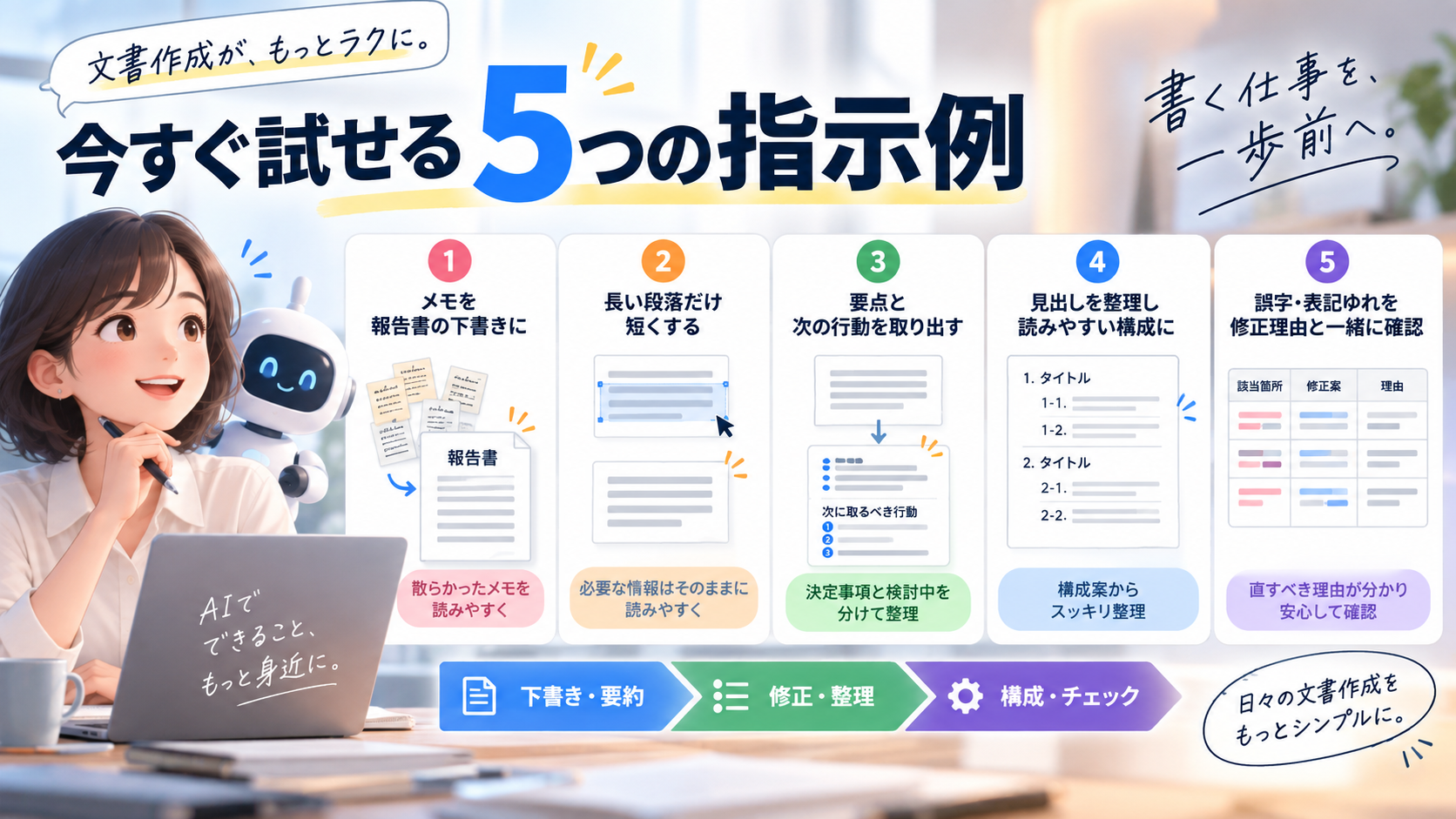 何に使える?試しやすい5つの指示例