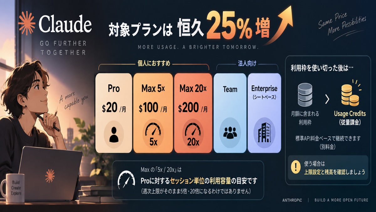 Claude Codeの週次上限変更がPro、Max、Team、シートベースEnterpriseを対象とする関係