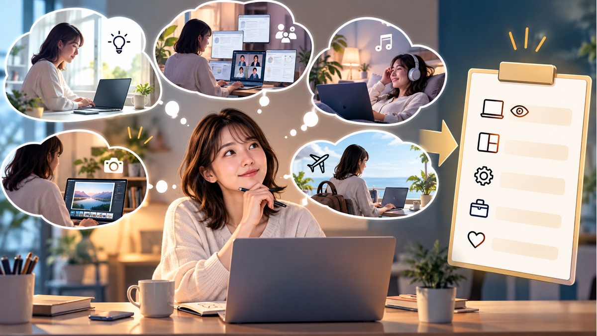 使い方から必要な条件を整理する概念画像