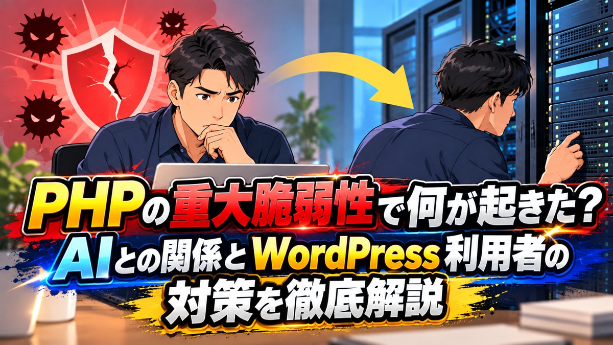 PHPの重大脆弱性で何が起きた？AIとの関係とWordPress利用者の対策を徹底解説