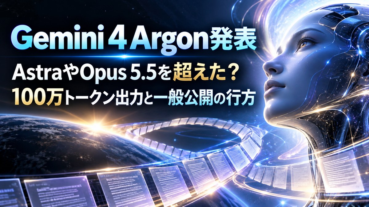 Gemini 4 Argonの性能と料金、公開時期を比較する記事のアイキャッチ
