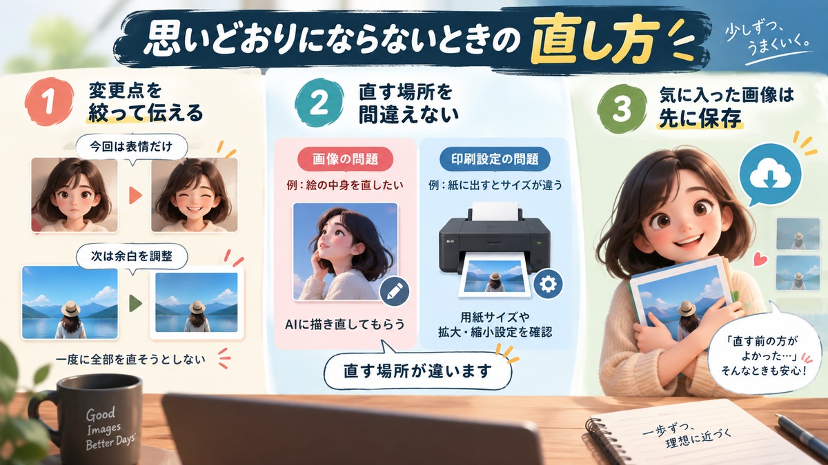 思いどおりにならないときの直し方